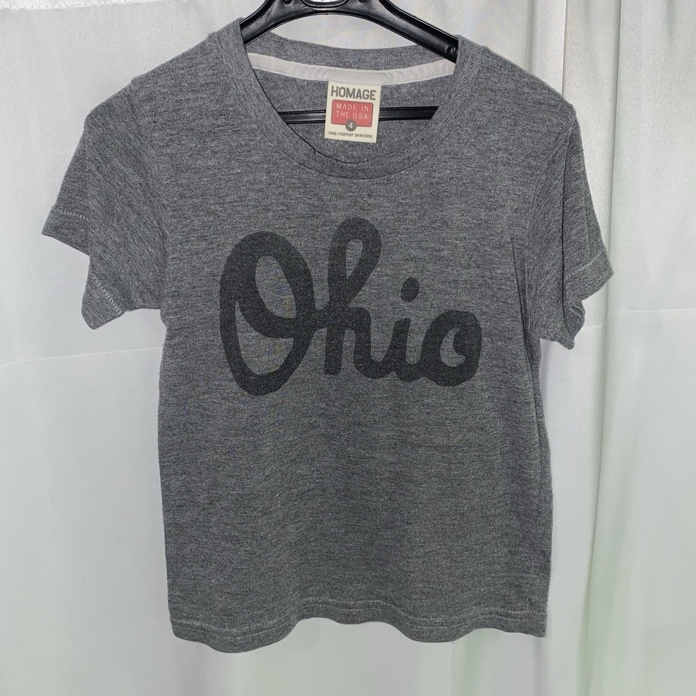 Homage Ohio State University Buckeyes Script Ohio T Shirt Kids Toddler Size 4